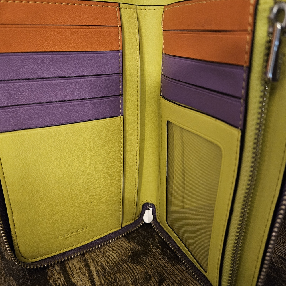 Coach Neon Colorblock Wallet - Picture 2 of 3